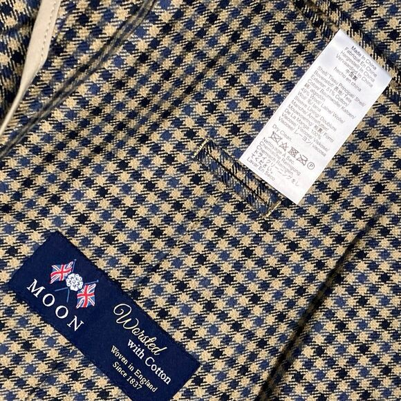 J Crew Ludlow Blazer Mens 42R Tan Check Wool Blend Tailored Sport Coat Jacket - Picture 9 of 16